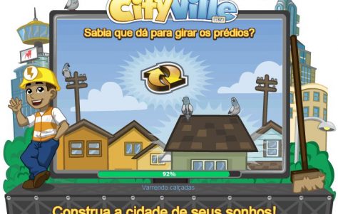 Novas telas de início do CityVille 4