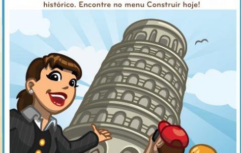 Novo Item: Torre de Pisa chega em CityVille!