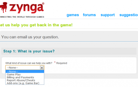 Tutorial Guia: Como entrar em contato com a Zynga em caso de problemas com CityVille