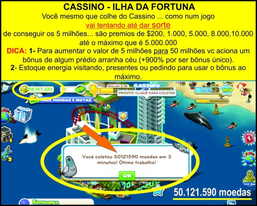 Tutorial: Como Ganhar 50 milhões com o Casino da Ilha da Fortuna!
