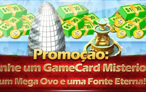 Promoção: Ganhe um GameCard Misterioso, um Mega Ovo e uma Fonte Eterna!