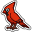 Cardeal - Materiais: Link para pedir todas as aves para construir a árvore da vida!
