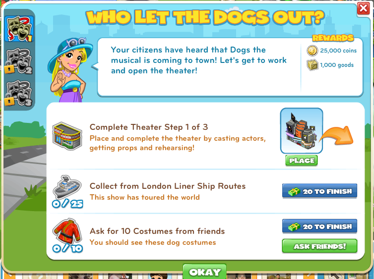 Guia tutorial dos Shows da Broadway do CityVille ! 1