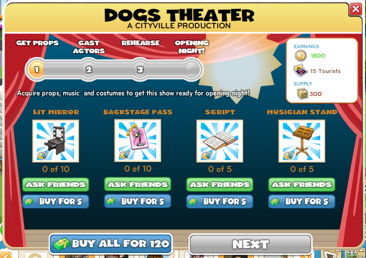 Guia tutorial dos Shows da Broadway do CityVille ! 5