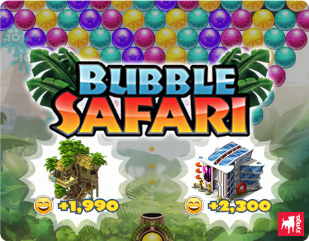 Materias e metas da nova promoção "Bubble Safari" no CityVille 11