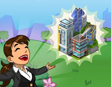 Materias e metas da Praça da Igualdade do CityVille 1