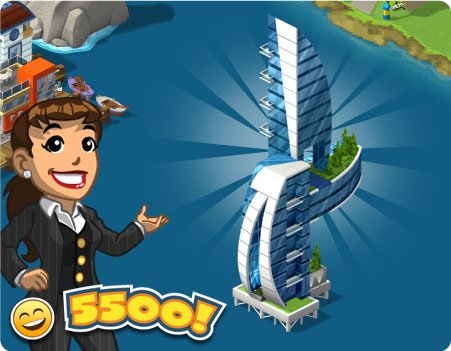 Peça os materiais do novo Arranha-mar do CityVille !