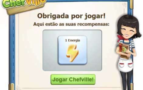 Ganhe energia grátis no ChefVille – 31 de Agosto