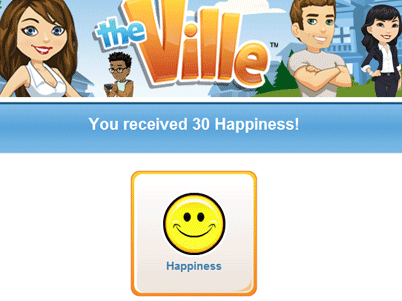 Ganhe 30 de felicidade grátis no TheVille – 3 de Setembro