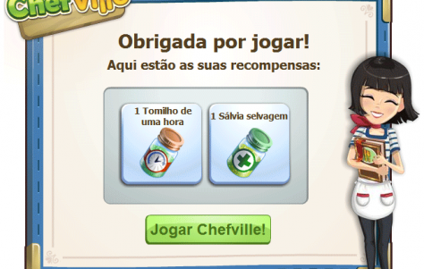 Ganhe ingredientes grátis no ChefVille – 21 de Agosto