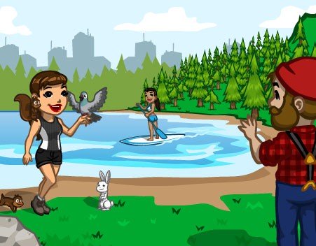 Materiais do novo canal com direção ao lago do CityVille !