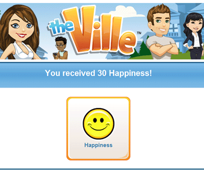 Ganhe 30 de felicidade grátis no TheVille - 15 de Agosto 1