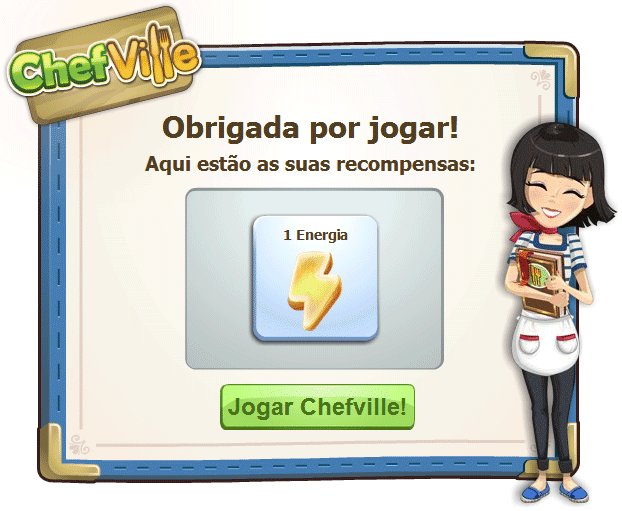 Ganhe energia grátis no ChefVille - 29 de Agosto 2