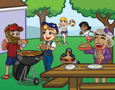 Materiais da festa do verão sem fim no CityVille