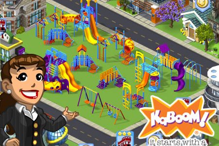 Novidades CityVille: Novos parques infantis KaBOOM