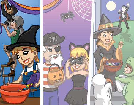 Material CityVille: Meta Feliz Halloween ato 1