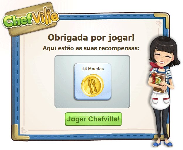 ChefVille: Ganhe 14 Moedas hoje dia 8 de Outubro 1