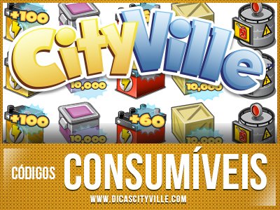 Dicas CityVille: Códigos do consumíveis ( Energia, Equipe Bônus, Licença de Zoneamento, etc )