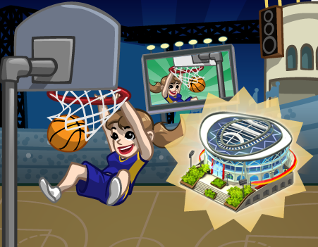 Announcement1 basketball complex - CityVille: Missões do basquete Saga: o estádio de basquete
