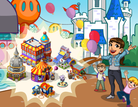 announce amusementpark - CityVille: Material do parque de diversões, peça balões coloridos