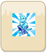 Estátua de sereia de gelo